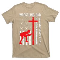 Wrestling Dad American Flag Wrestling Dad T-Shirt