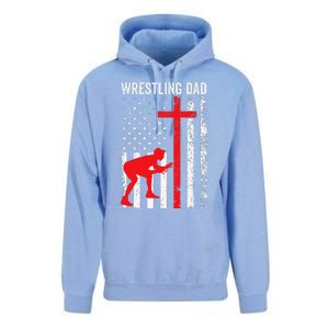 Wrestling Dad American Flag Wrestling Dad Unisex Surf Hoodie