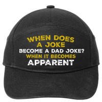 When Does A Joke Become A Dad Joke When It Becomes Apparent 7-Panel Snapback Hat