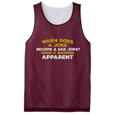 When Does A Joke Become A Dad Joke When It Becomes Apparent Mesh Reversible Basketball Jersey Tank