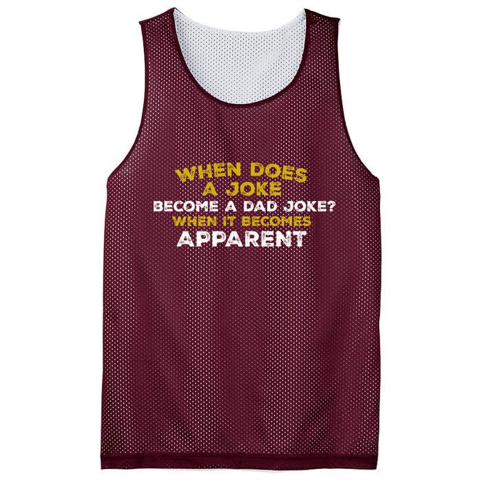 When Does A Joke Become A Dad Joke When It Becomes Apparent Mesh Reversible Basketball Jersey Tank