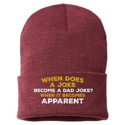 When Does A Joke Become A Dad Joke When It Becomes Apparent Sustainable Knit Beanie