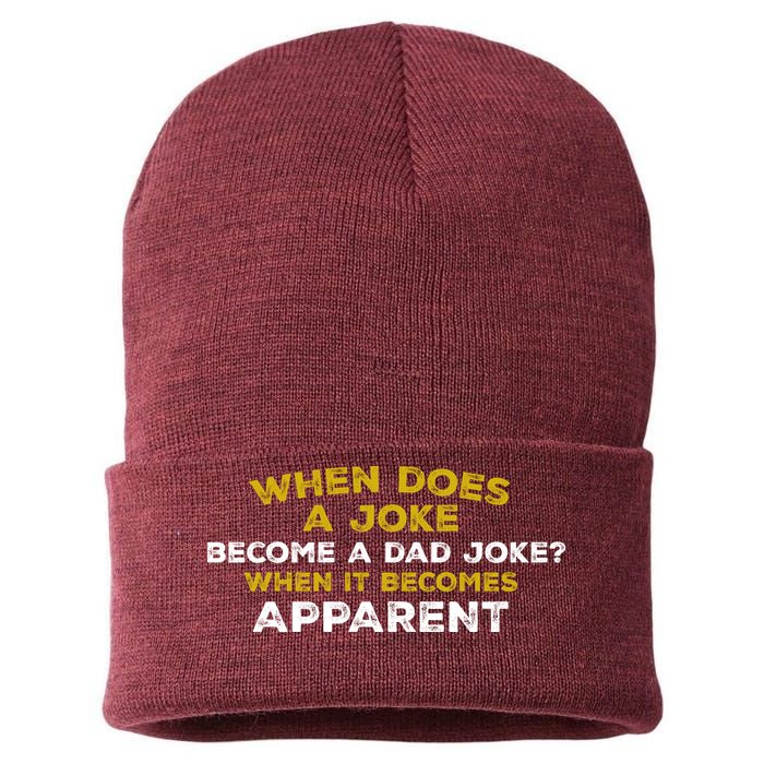 When Does A Joke Become A Dad Joke When It Becomes Apparent Sustainable Knit Beanie