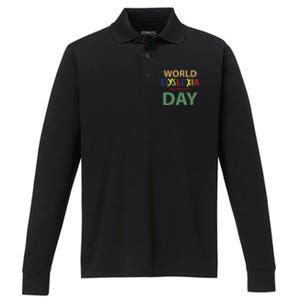 World Dyslexia Awareness Day Gift Dyslexic Cute Gift Performance Long Sleeve Polo