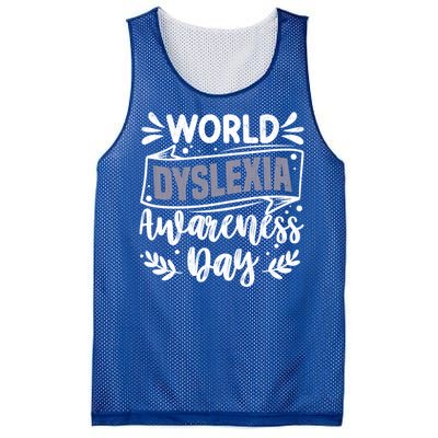 World Dyslexia Awareness Day Funny Graphic Gift Mesh Reversible Basketball Jersey Tank