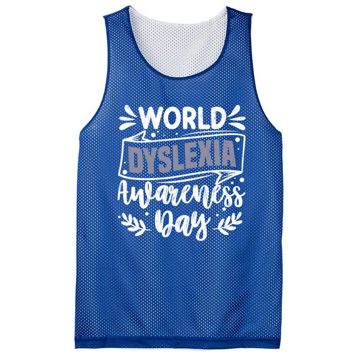 World Dyslexia Awareness Day Funny Graphic Gift Mesh Reversible Basketball Jersey Tank