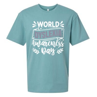 World Dyslexia Awareness Day Funny Graphic Gift Sueded Cloud Jersey T-Shirt