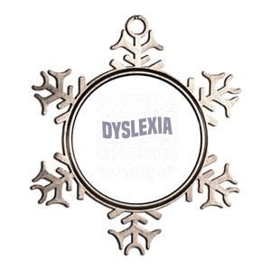 World Dyslexia Awareness Day Funny Graphic Gift Metallic Star Ornament