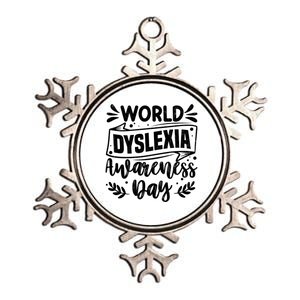 World Dyslexia Awareness Day Funny Graphic Gift Metallic Star Ornament