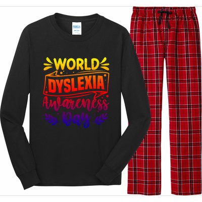 World Dyslexia Awareness Day Funny Graphic Gift Long Sleeve Pajama Set