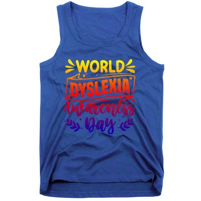 World Dyslexia Awareness Day Funny Graphic Gift Tank Top