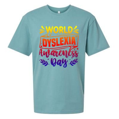 World Dyslexia Awareness Day Funny Graphic Gift Sueded Cloud Jersey T-Shirt