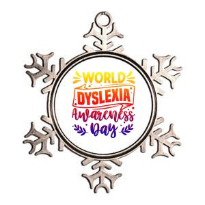 World Dyslexia Awareness Day Funny Graphic Gift Metallic Star Ornament