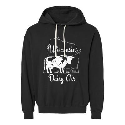 Wisconsin Dairy Air Humor Parody Clothing Garment-Dyed Fleece Hoodie