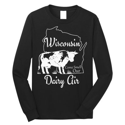 Wisconsin Dairy Air Humor Parody Clothing Long Sleeve Shirt