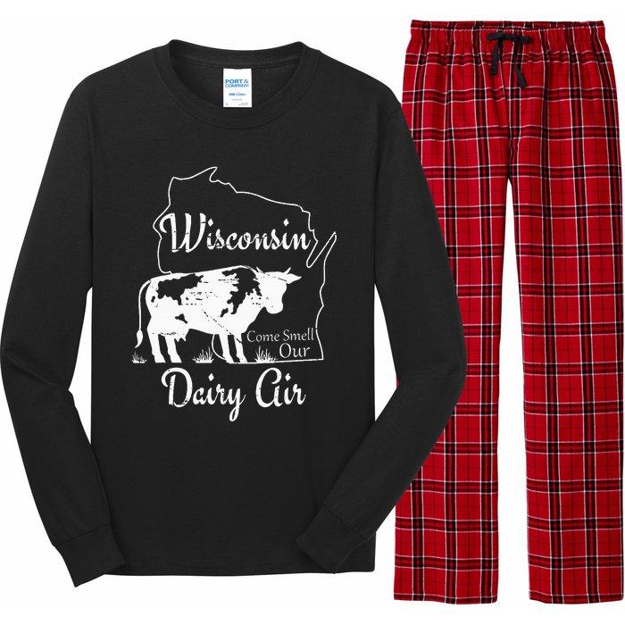 Wisconsin Dairy Air Humor Parody Clothing Long Sleeve Pajama Set