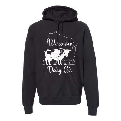 Wisconsin Dairy Air Humor Parody Clothing Premium Hoodie