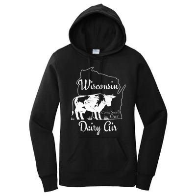 Wisconsin Dairy Air Humor Parody Clothing Women's Pullover Hoodie