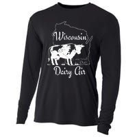 Wisconsin Dairy Air Humor Parody Clothing Cooling Performance Long Sleeve Crew