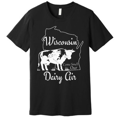 Wisconsin Dairy Air Humor Parody Clothing Premium T-Shirt