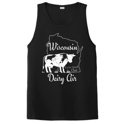 Wisconsin Dairy Air Humor Parody Clothing PosiCharge Competitor Tank