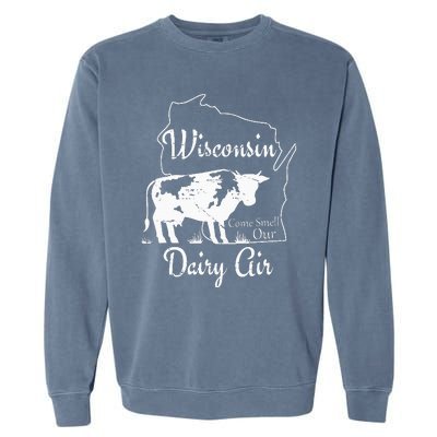 Wisconsin Dairy Air Humor Parody Clothing Garment-Dyed Sweatshirt