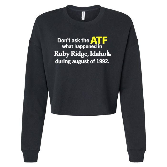 Wendigoon Don’T Ask The Atf Cropped Pullover Crew
