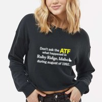 Wendigoon Don’T Ask The Atf Cropped Pullover Crew