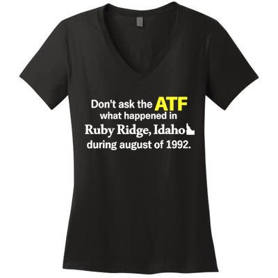 Wendigoon Don’T Ask The Atf Women's V-Neck T-Shirt