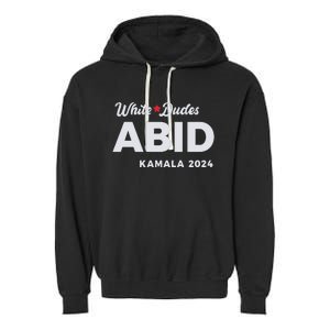 White Dudes Abide Kamala 2024 Garment-Dyed Fleece Hoodie