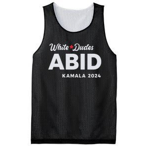 White Dudes Abide Kamala 2024 Mesh Reversible Basketball Jersey Tank