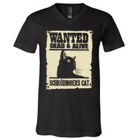 Wanted Dead And Alive SchrodingerS Cat V-Neck T-Shirt