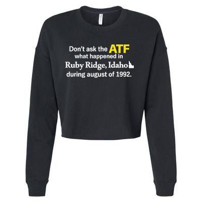 Wendigoon Don’T Ask The Atf Cropped Pullover Crew