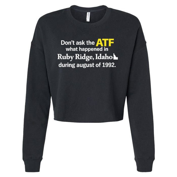 Wendigoon Don’T Ask The Atf Cropped Pullover Crew