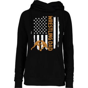 Wrestling Dad American Flag 4th Of July Father’S Day Womens Funnel Neck Pullover Hood