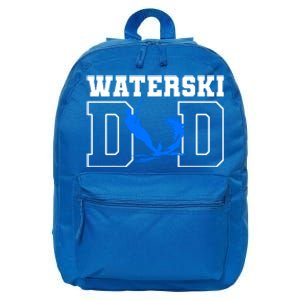 Waterski Dad Athletes Water Skiing Wakeboarding Gift 16 in Basic Backpack