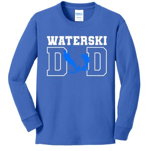 Waterski Dad Athletes Water Skiing Wakeboarding Gift Kids Long Sleeve Shirt