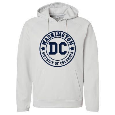 Washington Dc Athletic Throwback Performance Fleece Hoodie