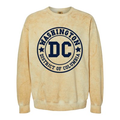 Washington Dc Athletic Throwback Colorblast Crewneck Sweatshirt