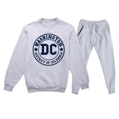 Washington Dc Athletic Throwback Premium Crewneck Sweatsuit Set