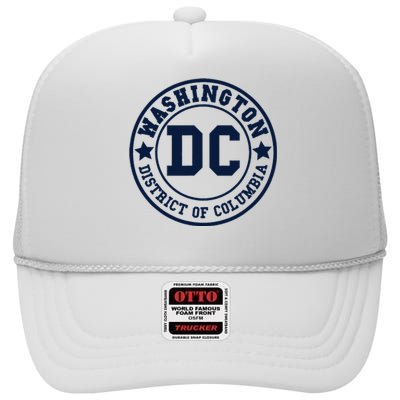 Washington Dc Athletic Throwback High Crown Mesh Back Trucker Hat