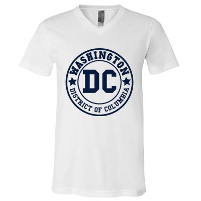 Washington Dc Athletic Throwback V-Neck T-Shirt