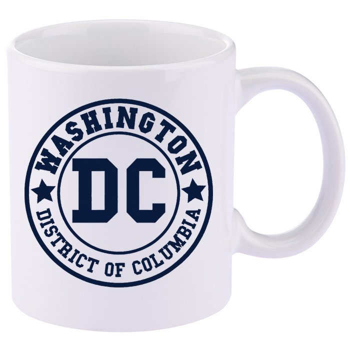 Washington Dc Athletic Throwback 11oz C Handle Ceramic Mug