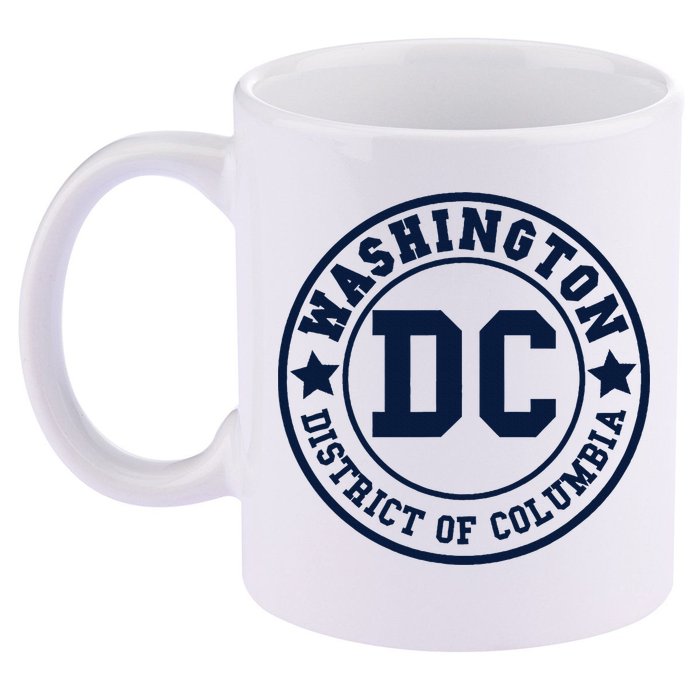 Washington Dc Athletic Throwback 11oz C Handle Ceramic Mug