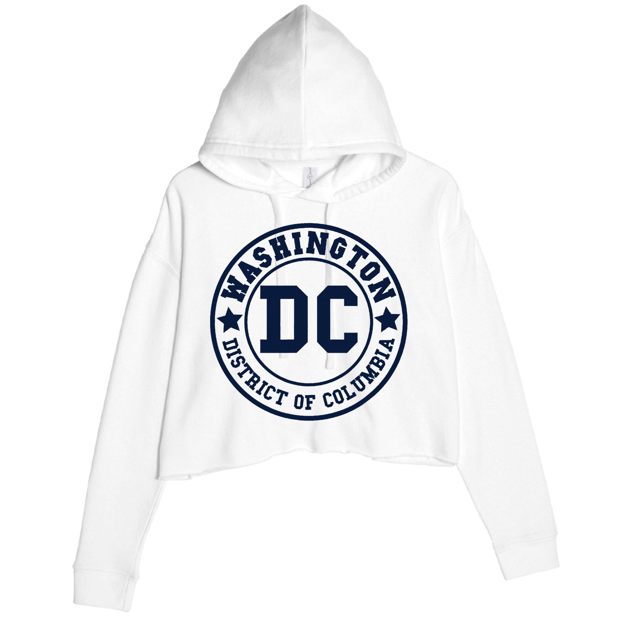 Washington Dc Athletic Throwback Crop Fleece Hoodie
