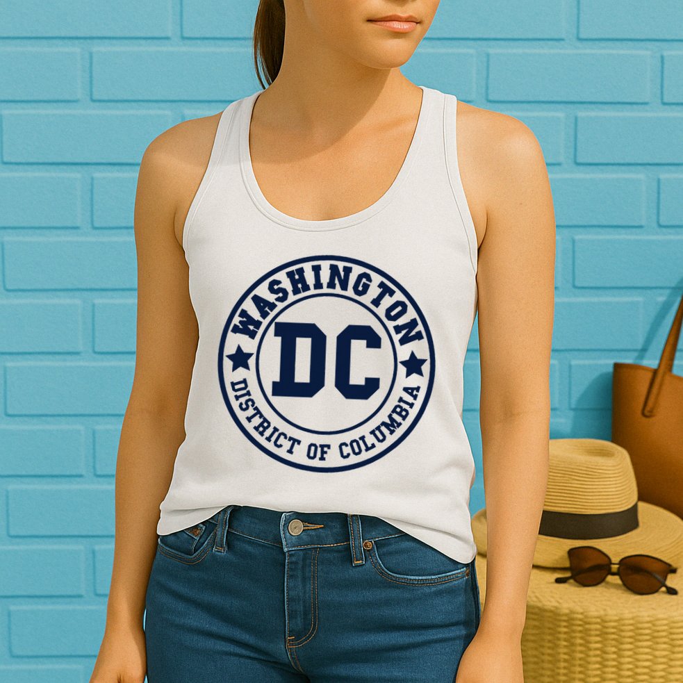 Washington Dc Athletic Throwback Womens Tank Top