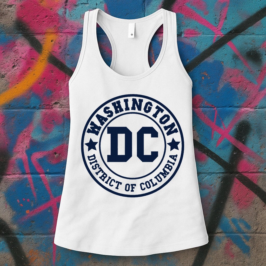Washington Dc Athletic Throwback Womens Tank Top