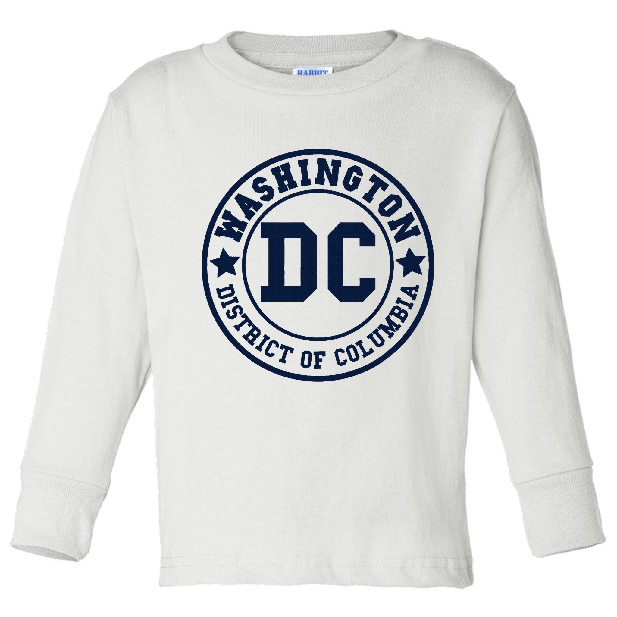 Washington Dc Athletic Throwback Toddler Long Sleeve Shirt