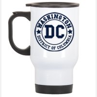 Washington Dc Athletic Throwback Stainless Steel Travel Mug