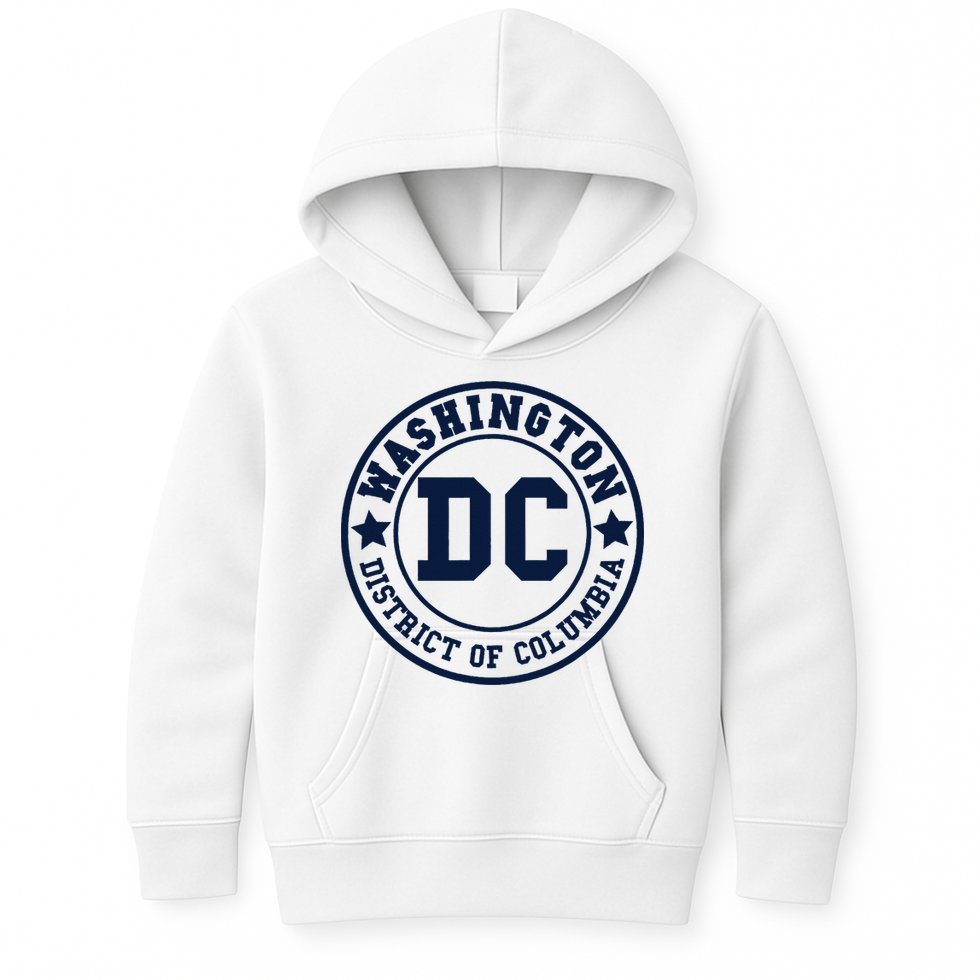 Washington Dc Athletic Throwback Kids Hoodie